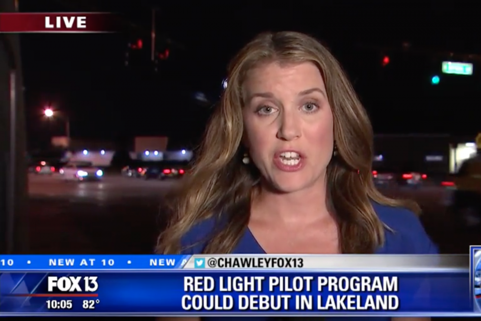 Fox 13 Tampa Bay: Sensors Can Predict Red Light Runners; Delay Green Light for Cross Traffic